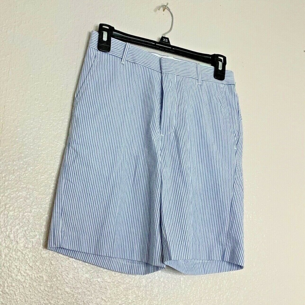 Classic Club Boys Sz 12 Flat Front Shorts Blue Whi